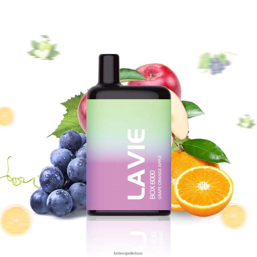 N226RV202 Lavie Vape Kaina | vynuogių apelsinų obuolių LAVIE BOX 6000 išpūtimų